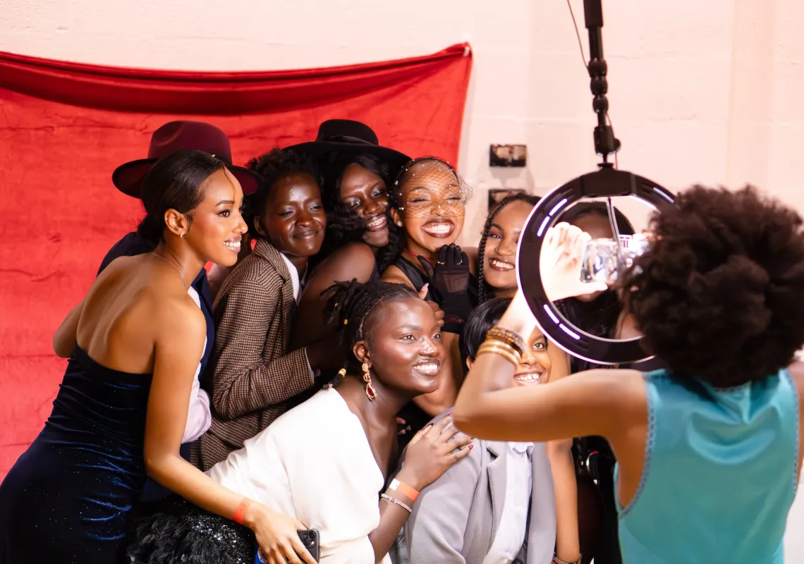 A group of students at the Black Love event