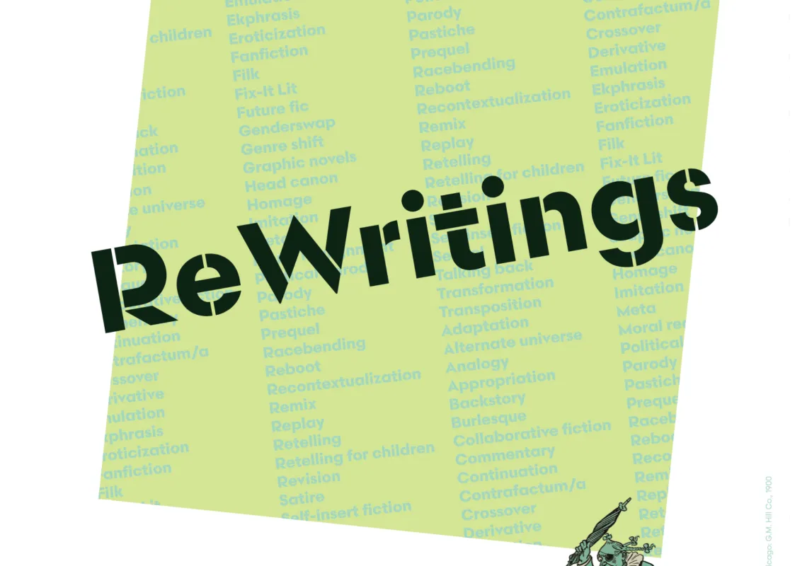 Poster for opening of ReWritings.