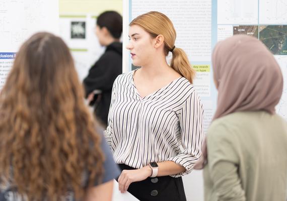 Alexandra Matei ‘20 at the Summer Science Research poster session.