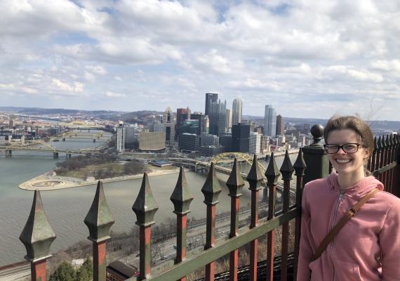 Lindsay Dever (Math) in Pittsburgh for the Automorphic Forms Conference