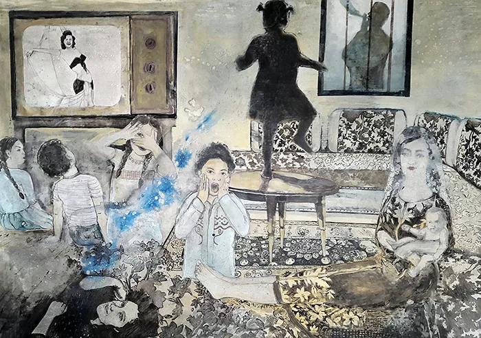 Zman Dhlam (The Age of Obscurity) 2016 Acrylic on canvas. Art and Intellect