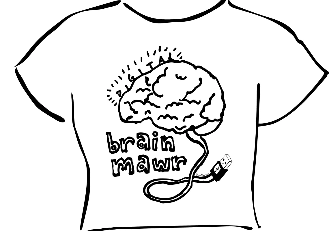 digital brain mawr tshirt design