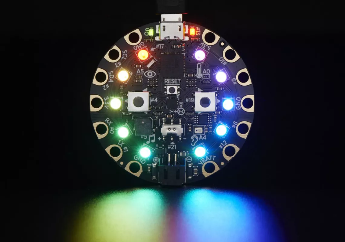 Colorful circuit board image