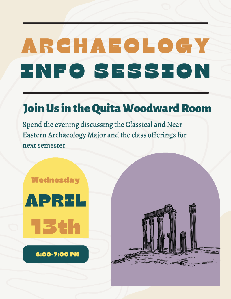 Archaeology Info Session poster