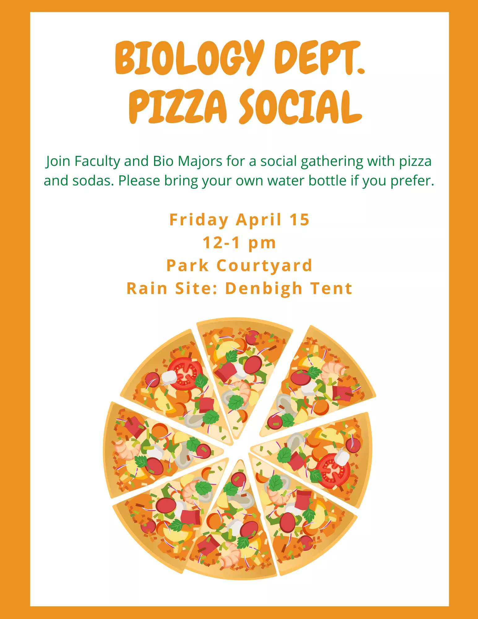 Biology Department Pizza Social Poster