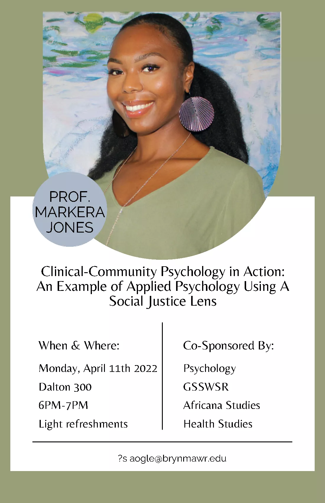 Markera Jones Talk Flyer