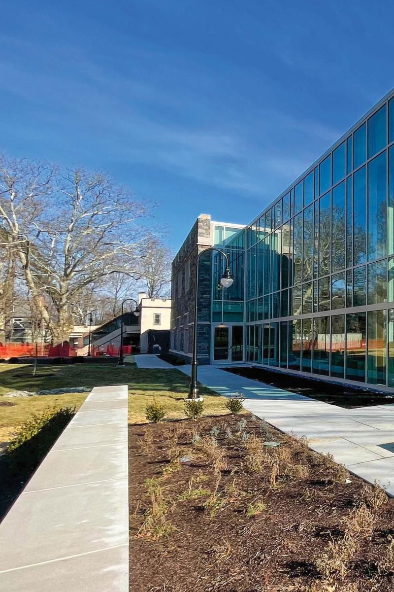 Exterior of the new Student Life and Wellness Building