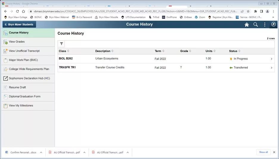 Bionic Course History