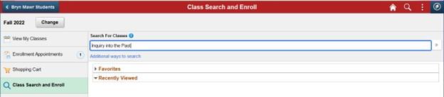 class search and enroll 