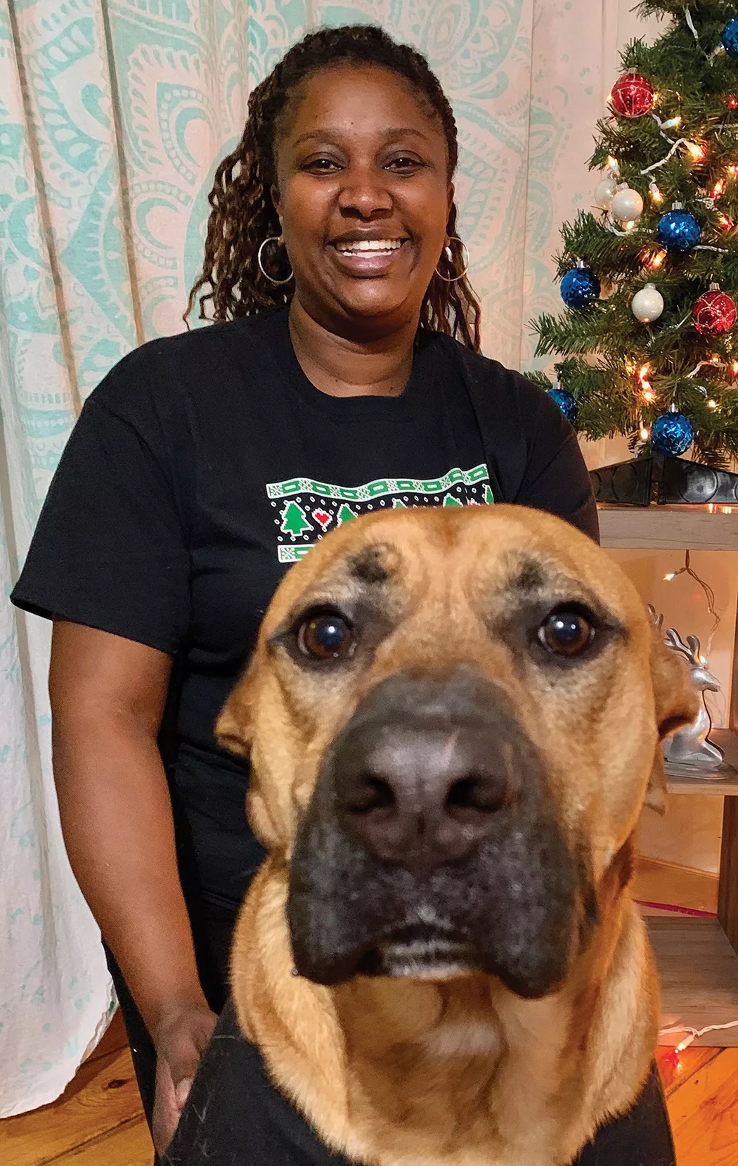Alice Goldsberry with dog Scooby