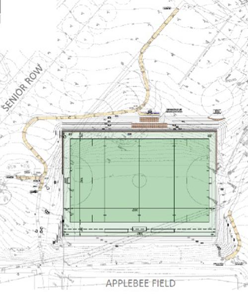 Illustration of Applebee Field and Senior Row 