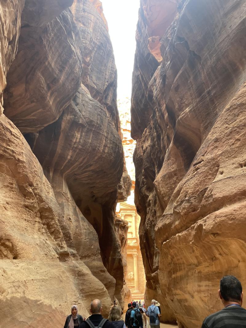 Approaching the Treasury in Petra