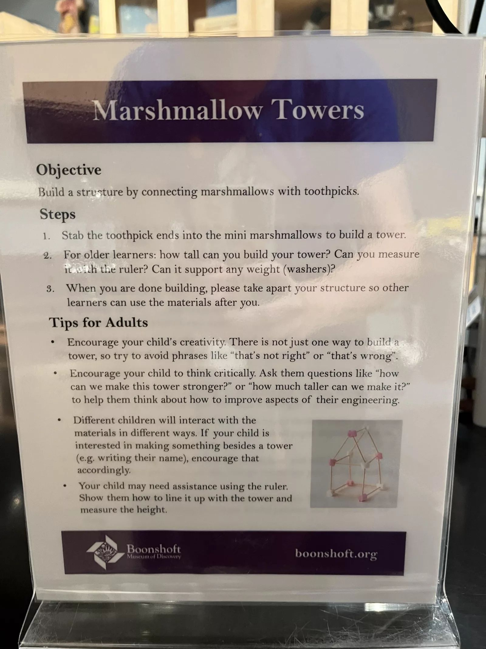 Poster with directions for a student activity. 