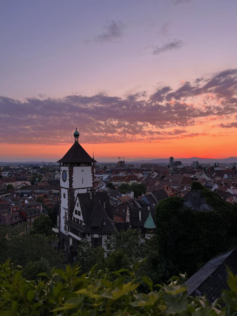 Sunset in Freiburg, Germany 