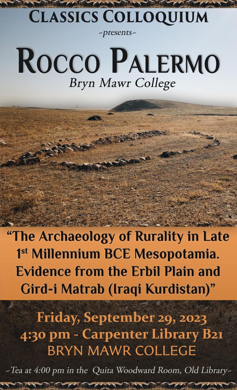 “The Archaeology of Rurality in Late 1st Millennium BCE Mesopotamia. Evidence from the Erbil Plain and Gird-i Matrab (Iraqi Kurdistan)”