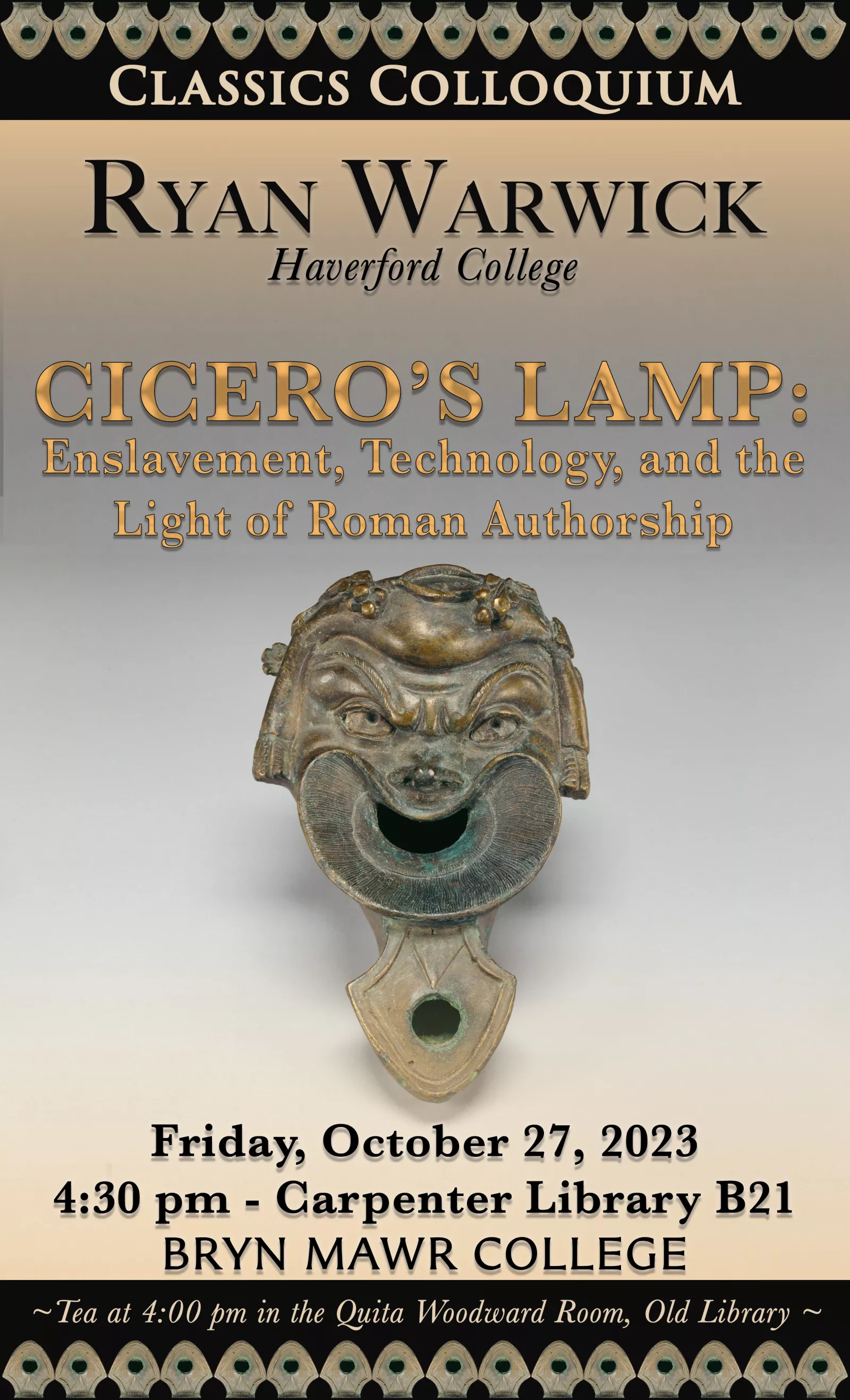 “Cicero’s Lamp: Enslavement, Technology, and the Light of Roman Authorship”
