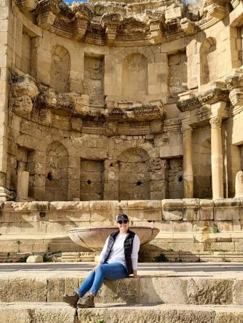 Clare Rasmussen and the Jerash Nymphaeum Fountain 