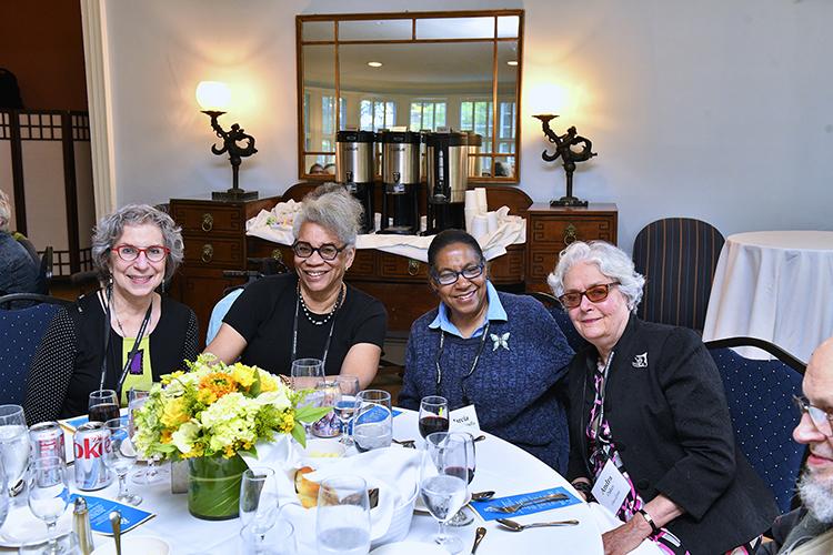 Members of the Class of 1968: Wendy Cooper, Jessica Harris, Marcia Cantarella, Andra Oakes.