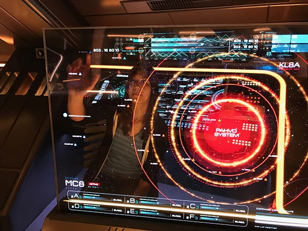 Erika Lippoldt on the set of Star Trek: Discovery. 