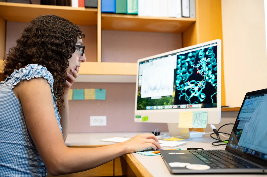 student at computer