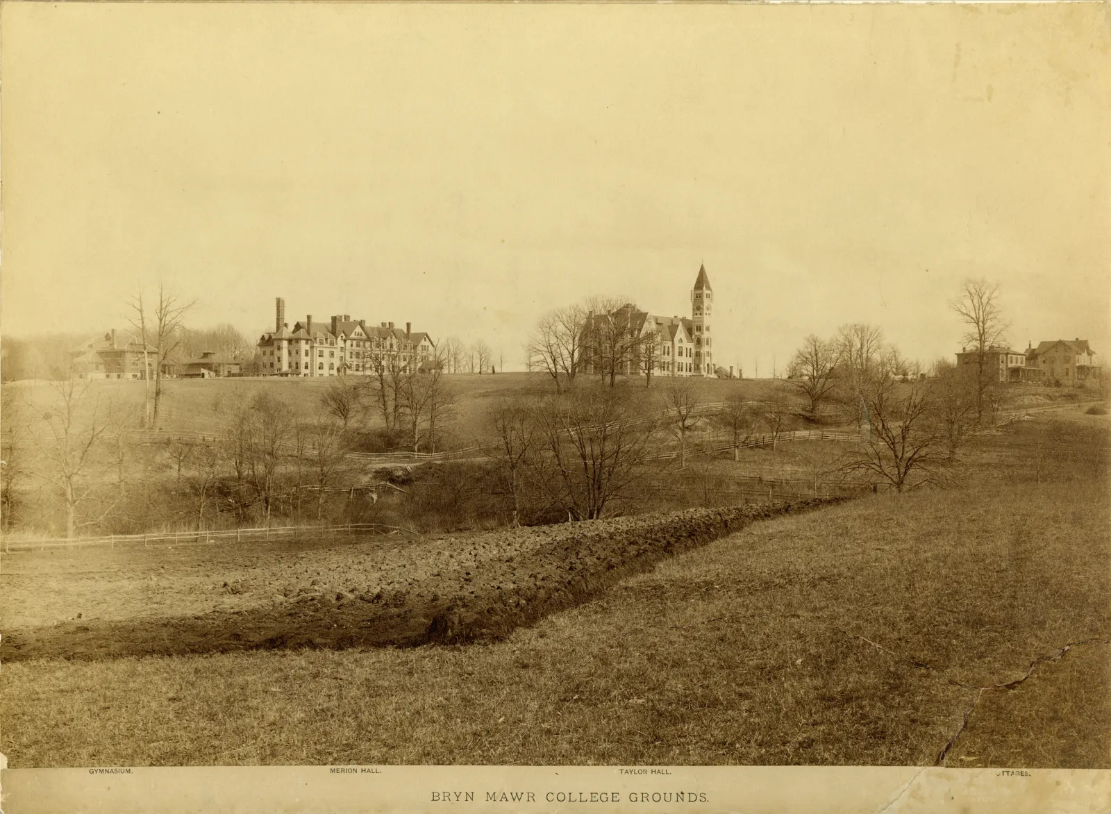 Bryn Mawr's campus in 1885