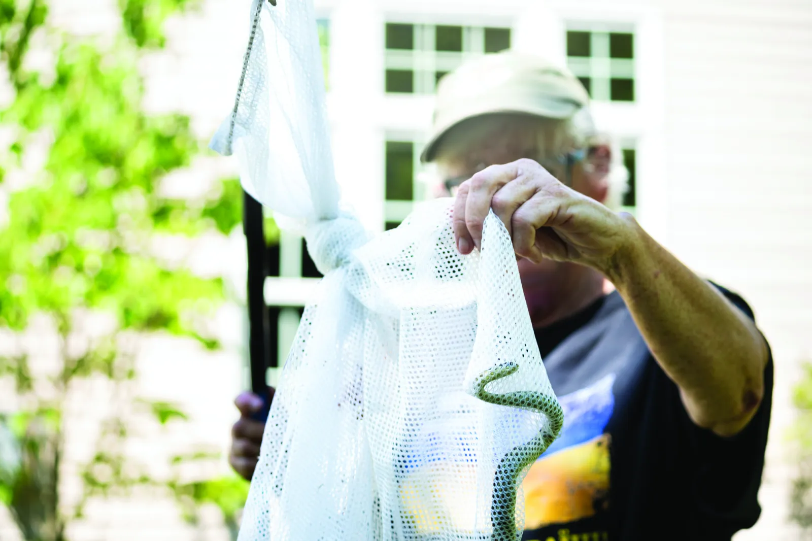 Barbara with the garter snake.