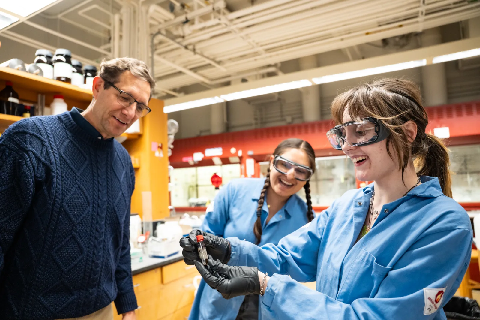 Malachowski with students