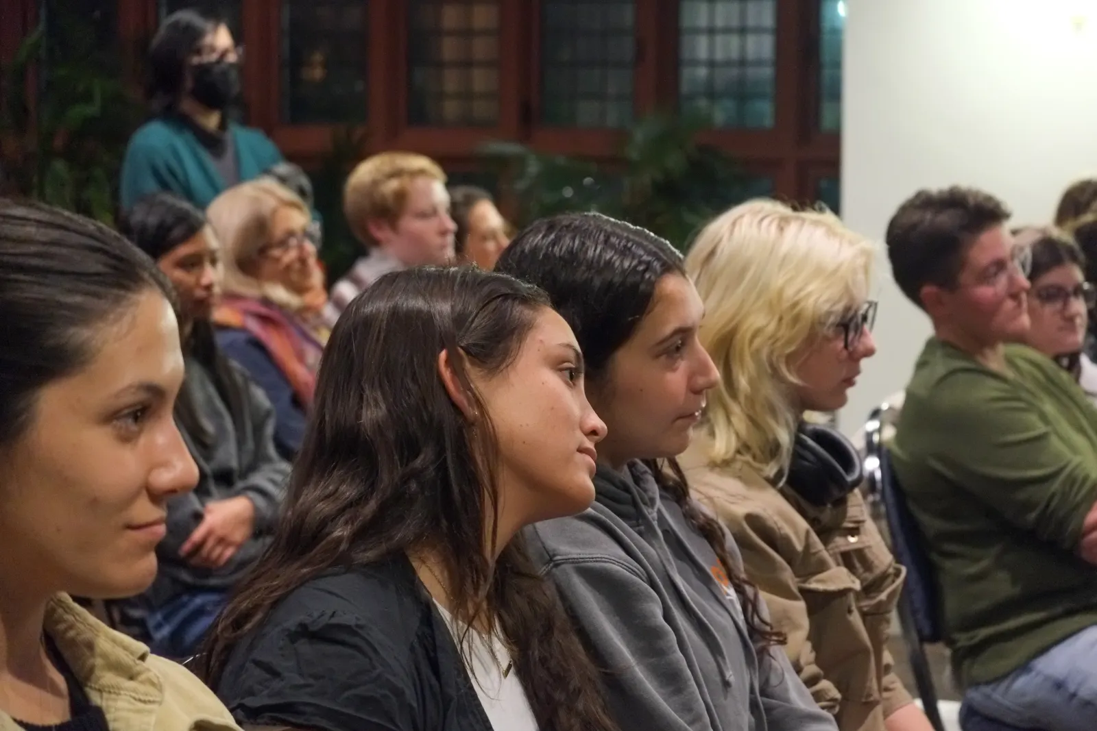 Students listen to the speakers at The Failure Monologues Series. 