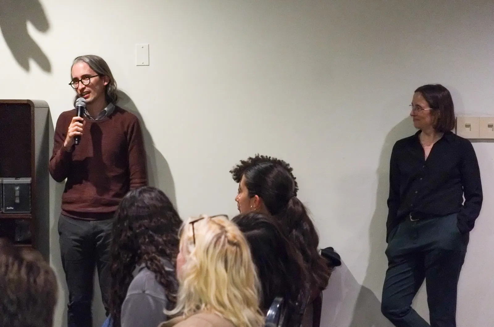 José Vergara and President Wendy Cadge at The Failure Monologues Series.