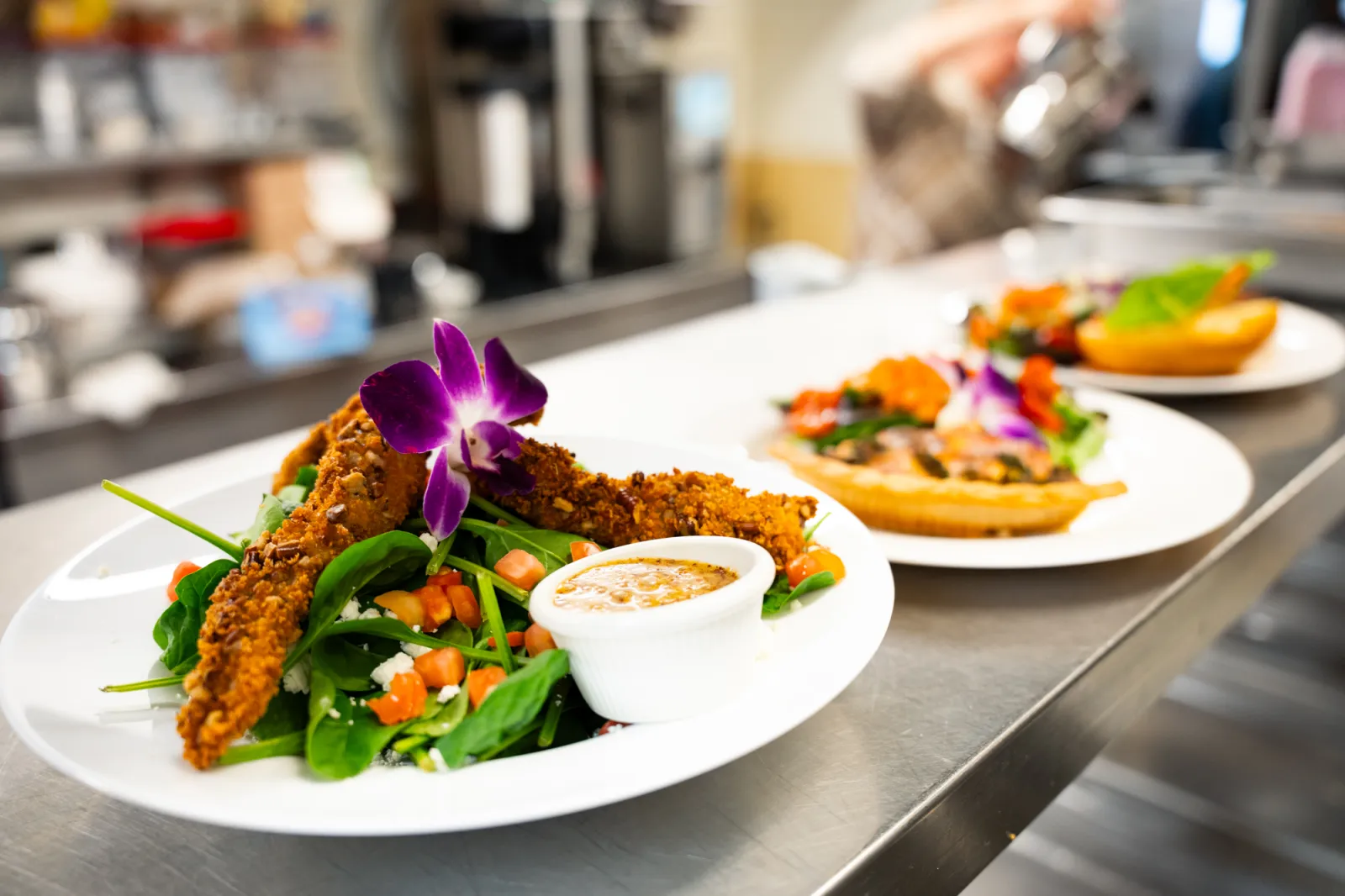 Lunch plates in the Wyndham kitchen.