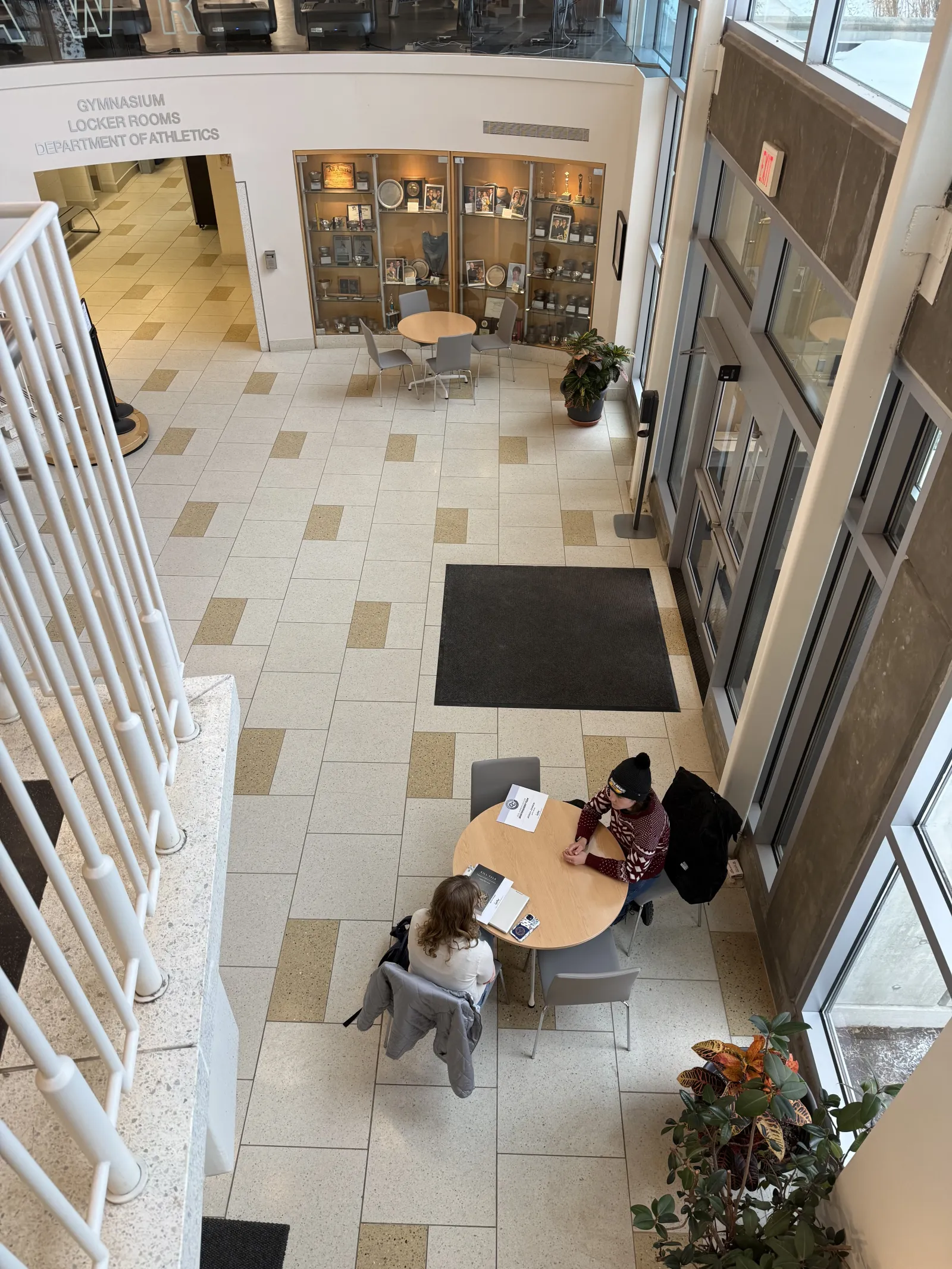 New seating areas at Schwartz Gym.