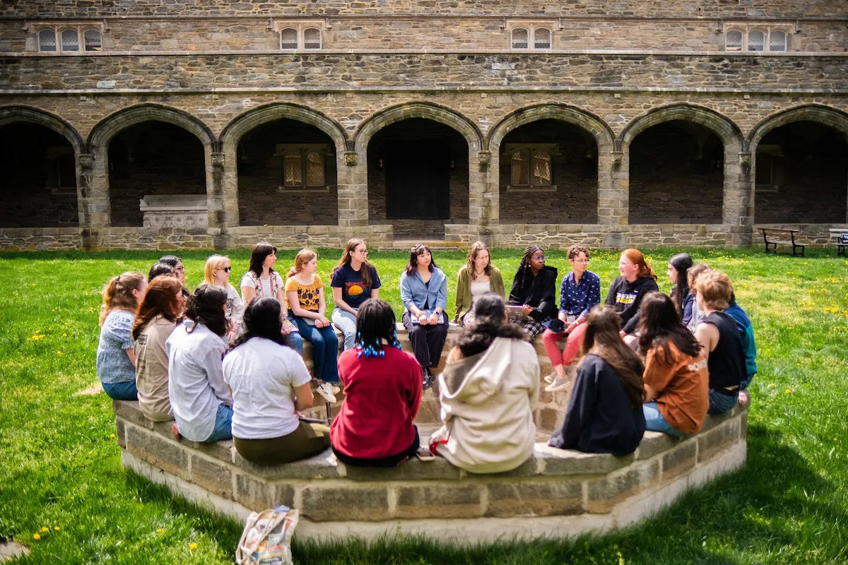 BMC Student sitting in a circle