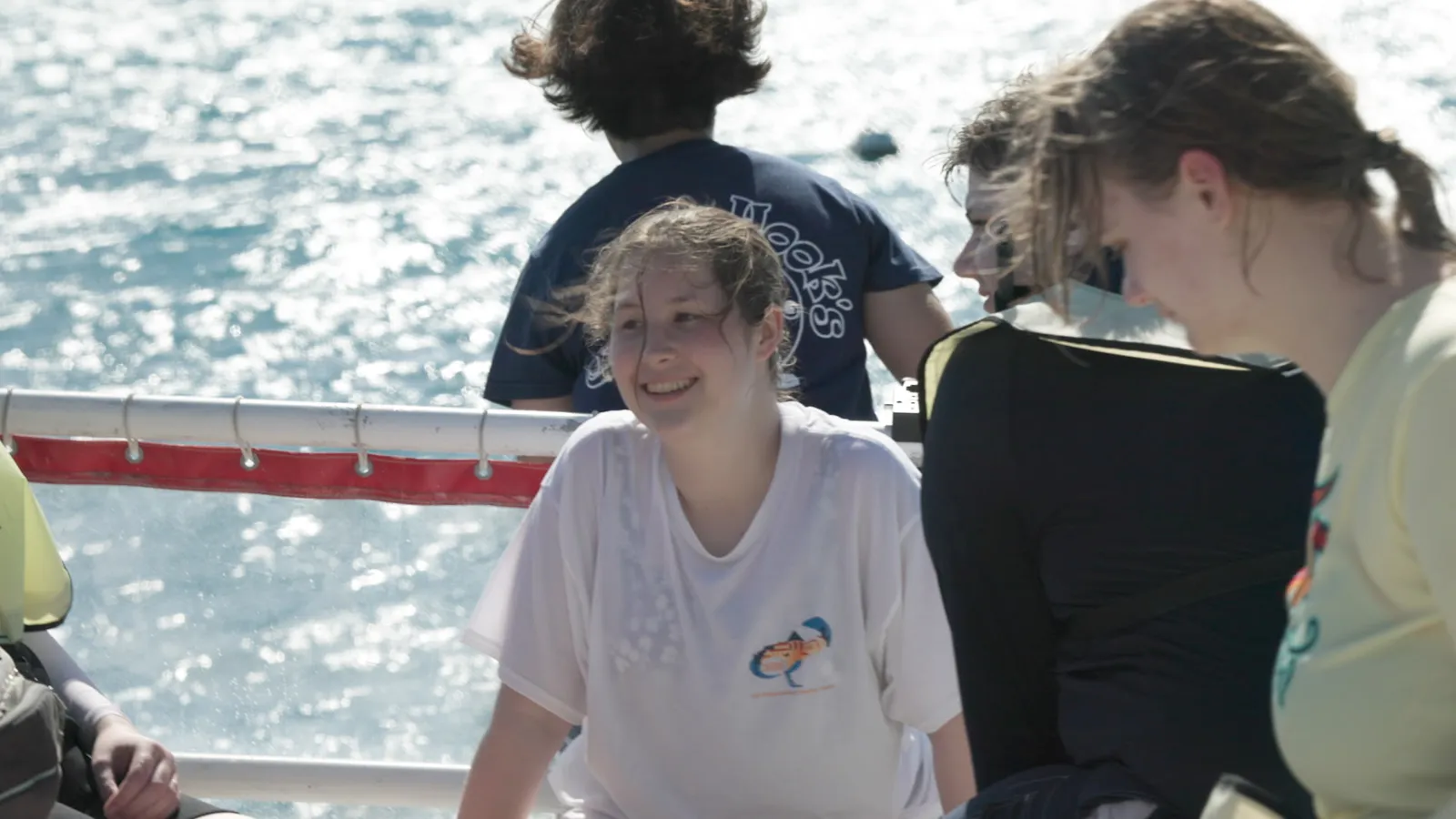 Kit Kringle '27 on the way to the outer reef at Looe Key.