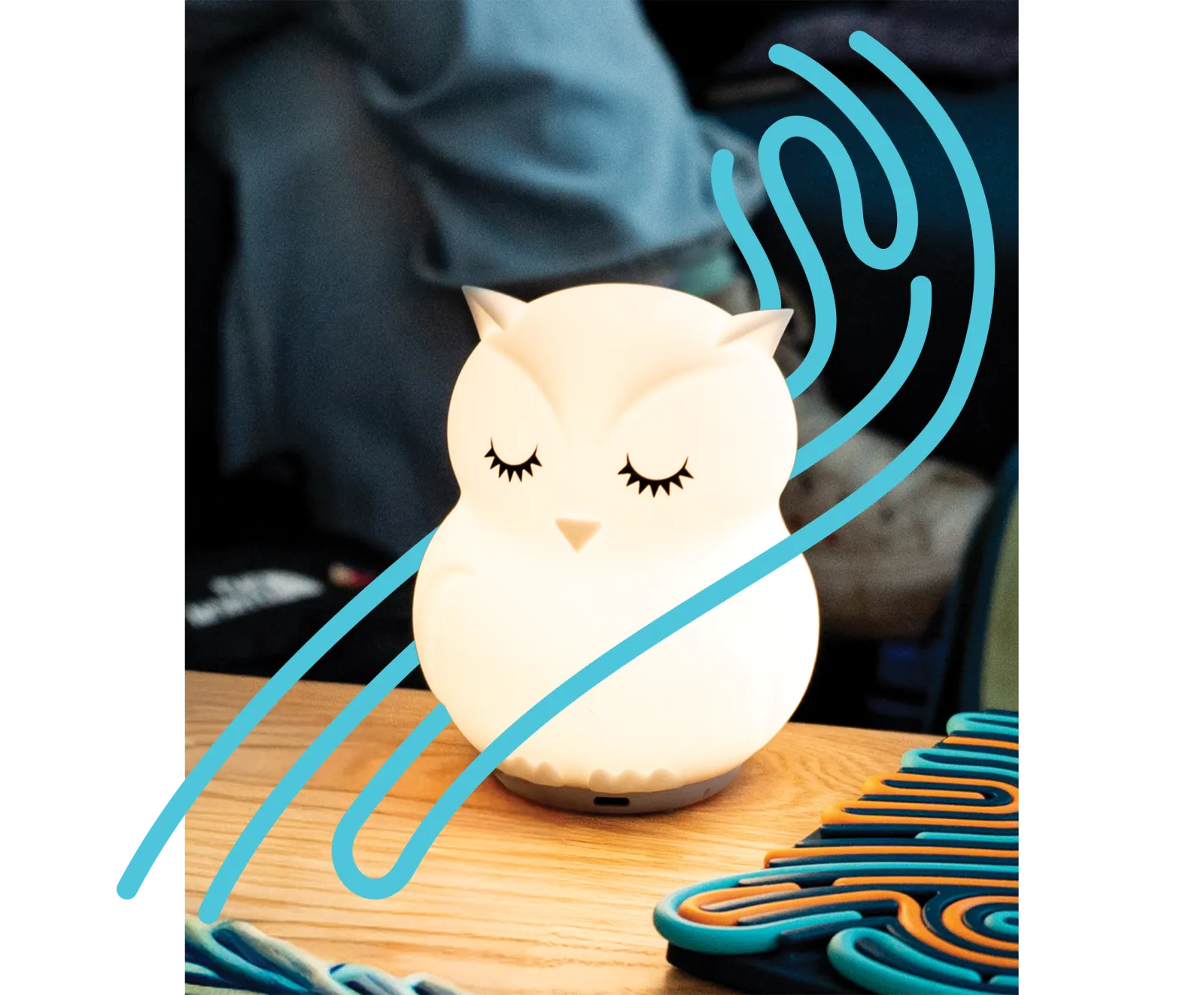 An owl lamp in the Nest