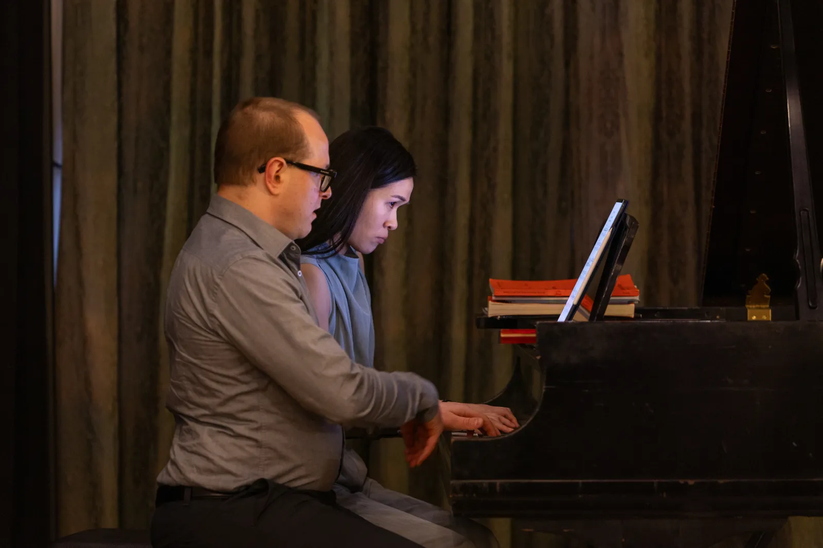 Musical selections played by pianists Dan Carunchio and Hsiao-Han Yang during Learning to Listen Event