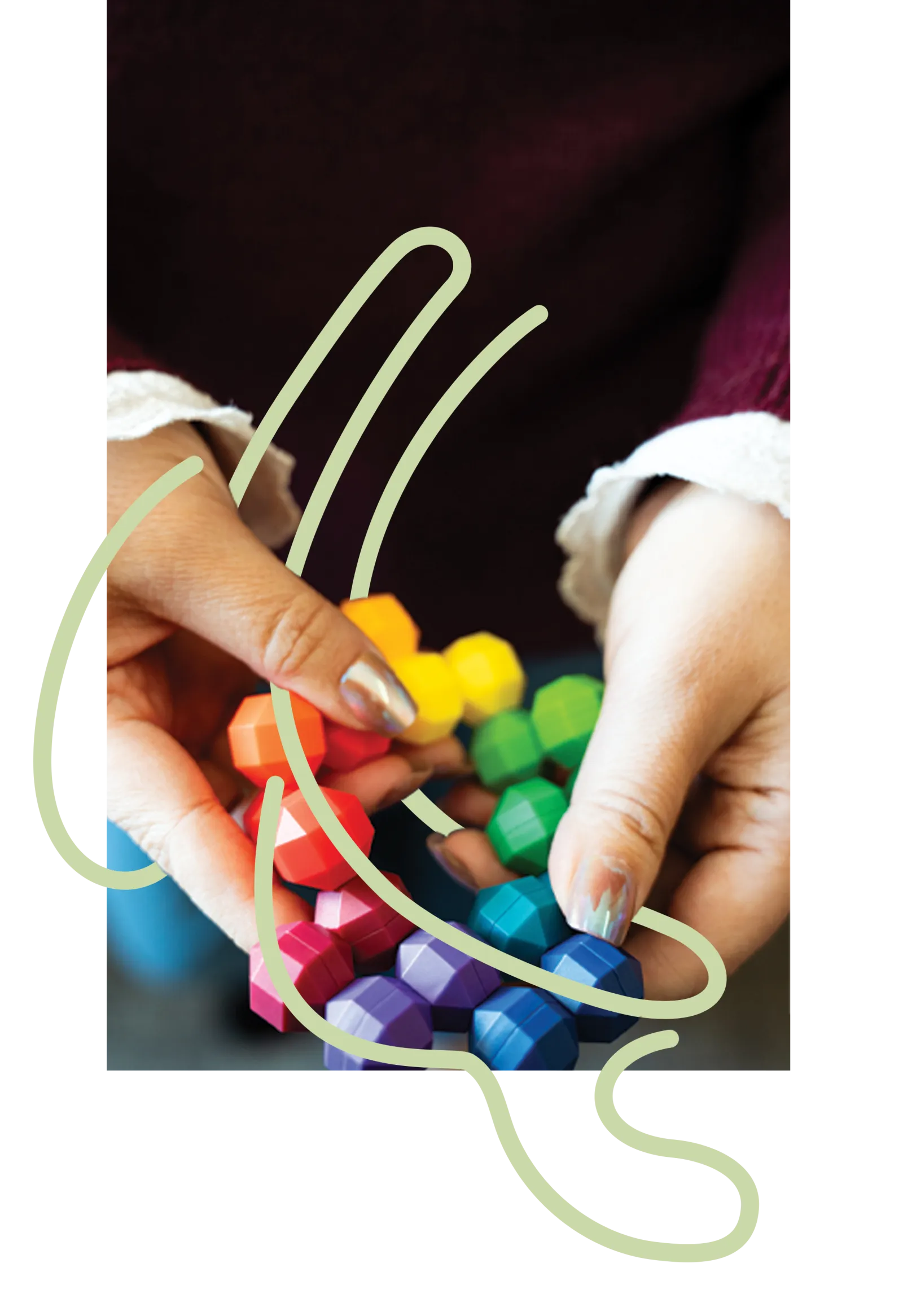 Tiffany Hebron holding a fidget toy