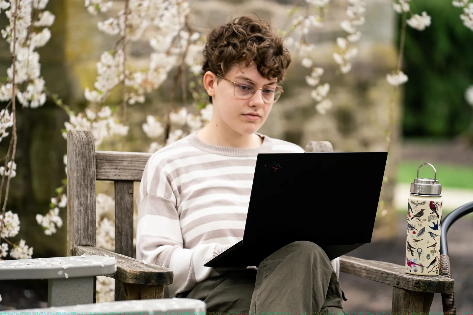 student with laptop