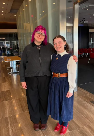 Laurel presenting her thesis at the Philadelphia Area Undergraduate Art History Symposium