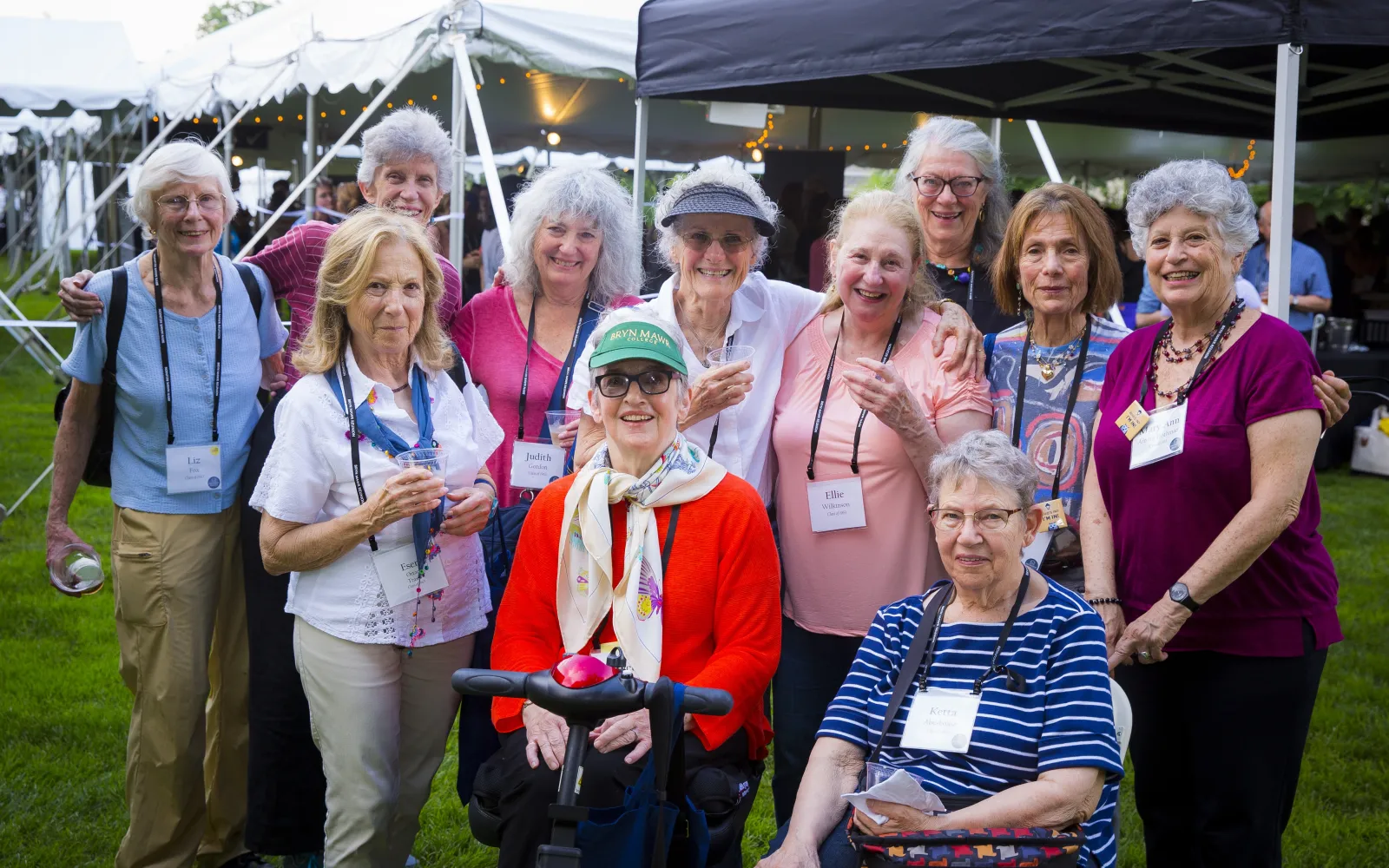 Judith Bailey ’63 (center, back row) at Reunion with her classmates