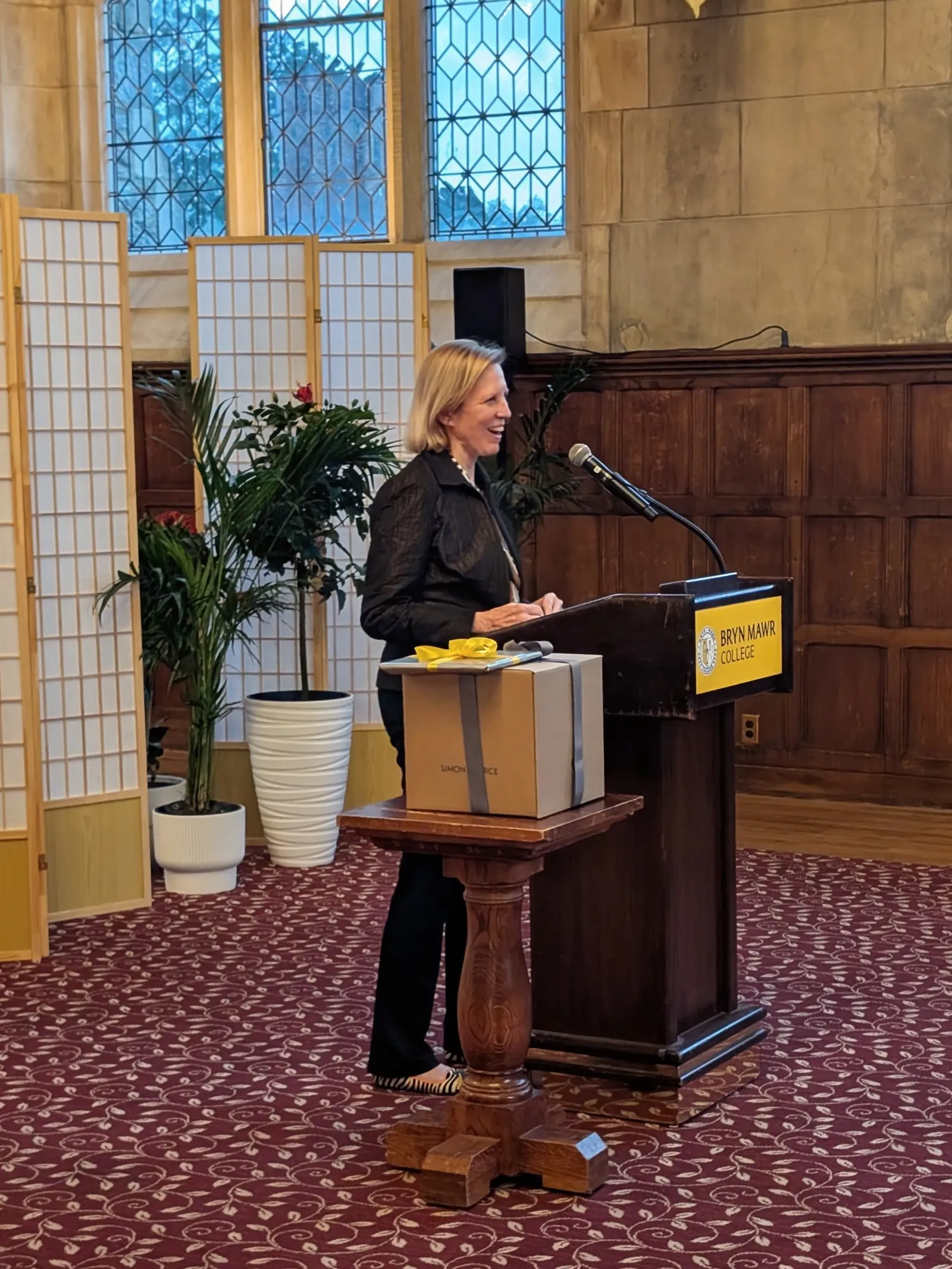 Cynthia Archer at board meeting