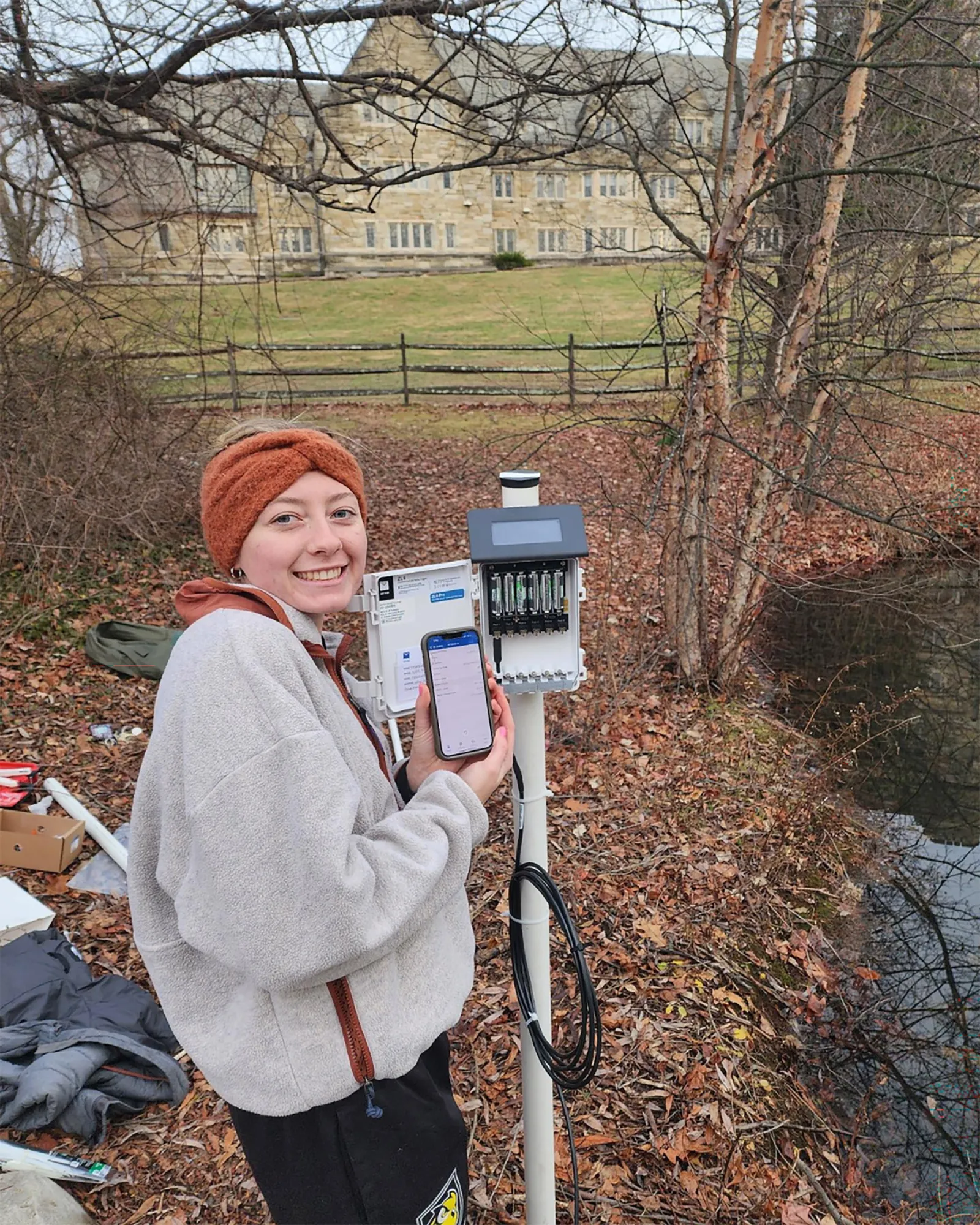 Environmental Science major doing field work