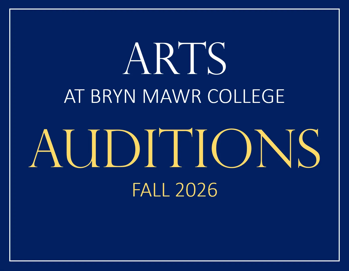 Arts Program Auditions Fall 2026