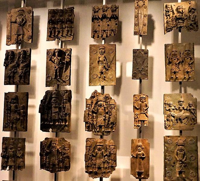 Benin Bronzes at the British Museum. Source: Wikimedia Commons
