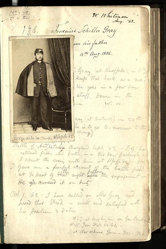 'Prose Writers of Germany' with image of Gray and Whitman's annotations, 1862, Bryn Mawr College…
