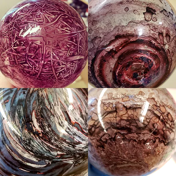 collage of photos from chemistry flasks
