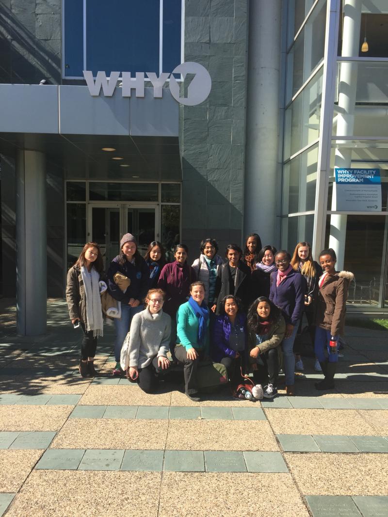 students at the WHYY studio