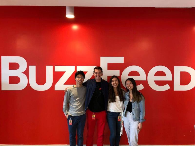 Kellie with other hackNY fellows who also interned at BuzzFeed