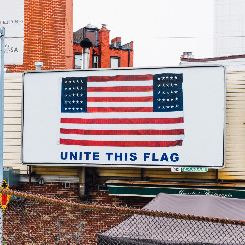 Mel Chin, Unite This Flag, 2020. Courtesy of the artist.