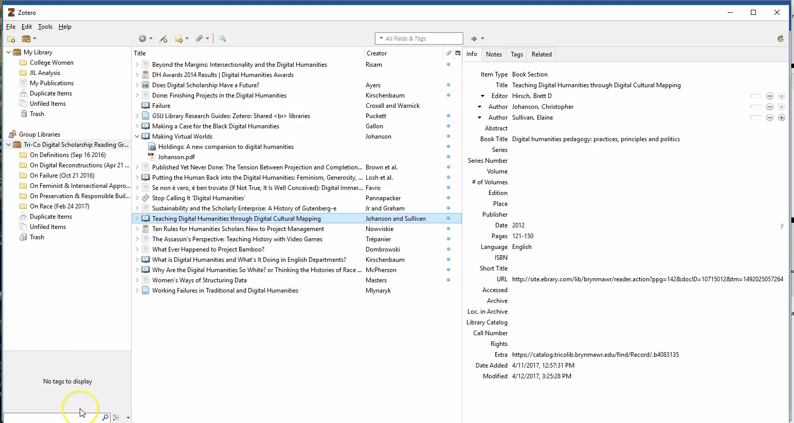GIF shows Zotero inserting citation.