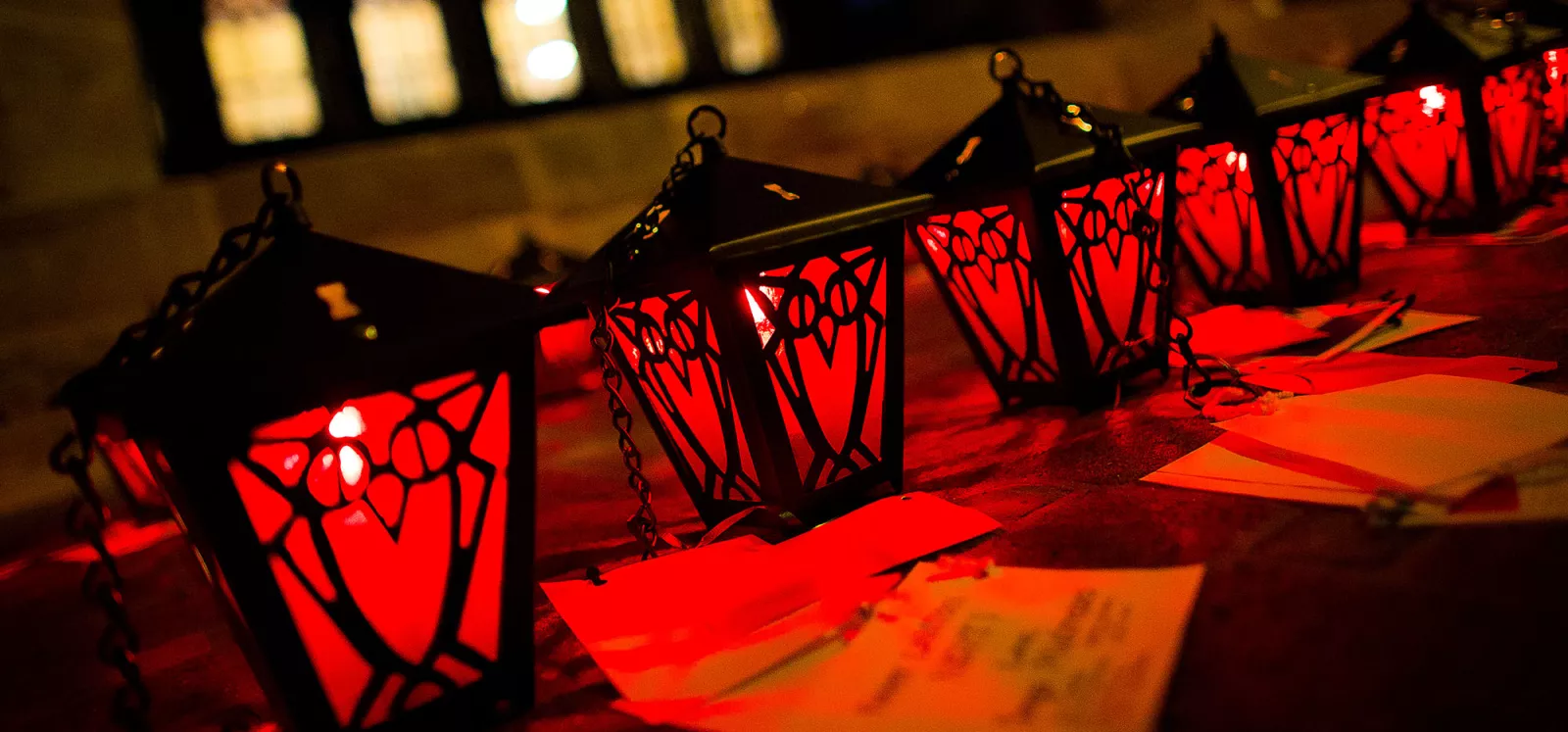 Bryn Mawr lanterns (red)